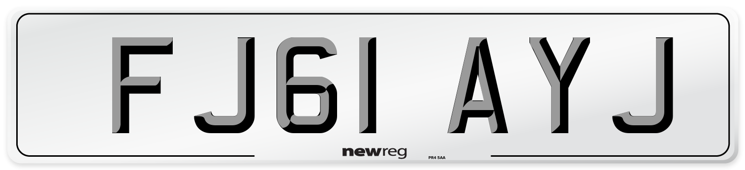 FJ61 AYJ Number Plate from New Reg